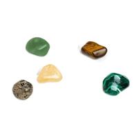 Madhav Crystal Wealth And Prosperity Citrine, Pyrite, Green Aventurine, Malachite, Tiger’S Eye Stone Attracting Pocket Tumble Stone Kit Reiki Healing Crystal Healing Chakra Healing-B0CLVSP7-DNM