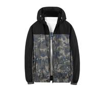 MADHERO Mens Windbreaker Jacket Lightweight 90s Retro Wind Breakers, C Black Camo, Large