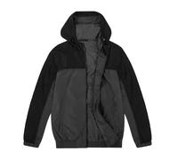 MADHERO Mens Windbreaker Jacket Lightweight 90s Retro Wind Breakers, C Black Dark Grey, Medium