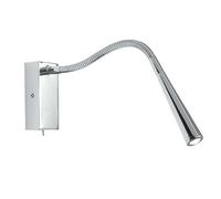 Madison 1W LED Adjustable Arm Gooseneck Chrome Plated Energy Saving Wall Reading Task Display Light with Toggle Switch