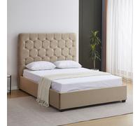 Madison 4ft 6inch Double Fabric Bed - Fawn Velvet