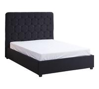 Seconique Madison Ottoman 5' King Size Bed Black Velvet Fabric