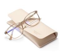 Madison Avenue Blue Light Blocking Glasses Anti Eyestrain UV Glare Blue Light Glasses for Women TV Phone Computer Gaming Eyeglasses(Coffee Brown)