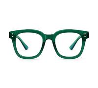 Madison Avenue Blue Light Blocking Glasses Oversized Fashion Blue Light Glasses for Women Anti Eyestrain & UV Protection Computer Eyeglasses (Green)