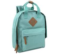 MADISON & DAKOTA Canvas Mini Backpack for Everyday & Day Pack Rucksack in Solid Color Blocks, Green, S, Traveling