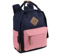 MADISON & DAKOTA Canvas Mini Backpack for Everyday & Day Pack Rucksack in Solid Colour Blocks