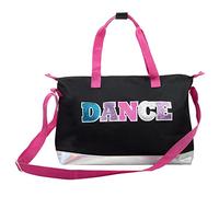 MADISON & DAKOTA Over the Shoulder Garment Dance Bags for Girls, Teen Dancers, Costumes, Boys | Holographic Glitter Dance Workout Bag for Kids, Competitions (Dance 2)