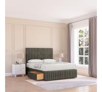 Madison Divan Bed Base 4 Drawers 12" Footboard & 54" Floor Standing Headboard Sloomy Light Grey Super King