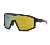 Madison Enigma Sunglasses in Gloss Black with Bronze Mirror Lens one size