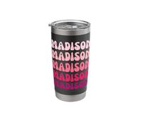Madison First Name Minimalist Design Stainless Steel Insulated Tumbler