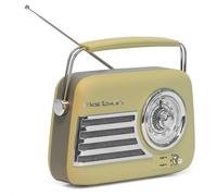 Madison - FREESOUND-VR40OGR-MAT - 30W Vintage Long Battery Radio - Bluetooth, USB & FM - Olive Green Matte - Vintage, Nostalgic, Retro