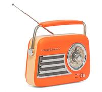 Madison - FREESOUND-VR40OR-MAT - 30W Vintage Long Battery Radio - Bluetooth, USB & FM - Matte Orange - Vintage, Nostalgic, Retro