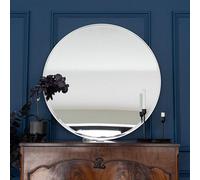 Madison & Mayfair 80Cm Round Wall Mirror With A Silver Frame