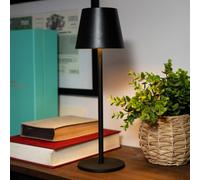 Madison & Mayfair All Black Led Touch Controlled Lamp