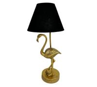 Madison & Mayfair Antique Gold Flamingo Table Lamp with Black Shade