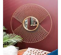 Madison & Mayfair Art Deco Round Mirror with Gold Metal Frame Madison & Mayfair Gold