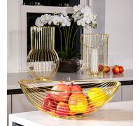 Madison & Mayfair Art Deco Style Large Wire Bowl - Gold Madison & Mayfair Gold