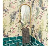 Madison & Mayfair Art Deco Style Round 59Cm Oval Mirror With A Gold Frame