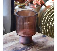 Madison & Mayfair Brown Ridged Glass Touch Lamp Madison & Mayfair Brown