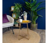 Madison & Mayfair Elegant Gold Finished Side Table