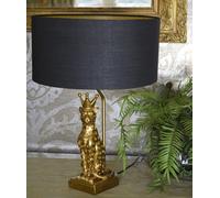Madison & Mayfair Elegant Gold Leopard Lamp Base with Bold Black Shade Madison & Mayfair Black