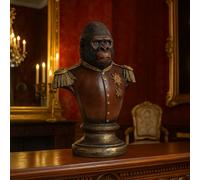 Madison & Mayfair Gentry Sculpture Gorilla Bust Red