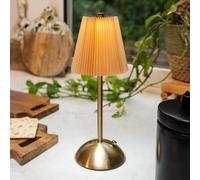 Madison & Mayfair Metal Table Lamp With Duck Egg Pleated Shade