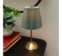 Madison & Mayfair Metal Table Lamp with Duck Egg Pleated Shade in Blue Madison & Mayfair Blue