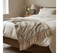 Madison & Mayfair Olive Green Throw With Herringbone Weave