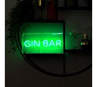 Madison & Mayfair Retro Green Neon Light Box Gin Bar