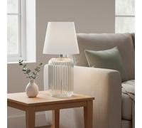 Madison & Mayfair Ridged Glass Led Living Room Lamp - Clear