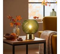 Madison & Mayfair Round Green Glass Lamp with Gold Base Madison & Mayfair Green