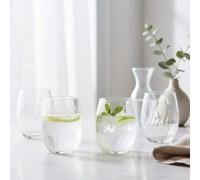 Madison & Mayfair Set of Four Swirly Glass Tumblers