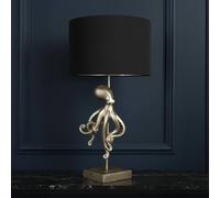 Madison & Mayfair Silver Octopus Lamp with Black Shade Madison & Mayfair Silver