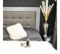 Madison & Mayfair Soft Fluffy White Faux One Sided Fur Throw Blanket Madison & Mayfair White