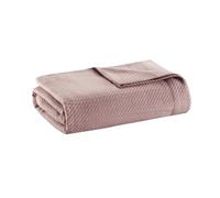 Madison Park 100% Egyptian Cotton Lightweight Summer Blanket, Breathable Waffle Knit Design, Soft Cozy All-Season Throw for Bed, Couch or Sofa, Rose King Size (108"x90")
