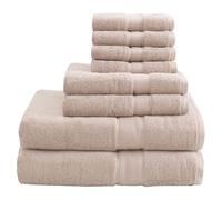 Madison Park 800GSM Bathroom Towel Set of 8 100% Cotton Bath Towel Set for Bathroom Luxurious Highly Absorbent 2 Bath Towels 2 Hand Towels 4 Washcloths Quick Dry Spa Quality Blush
