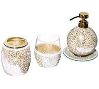 Madison Park Bath Accessory, Gold 4 Piece, See Below