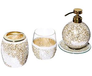 Madison Park Bath Accessory, Gold 4 Piece, See Below