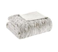 Madison Park Bed Throw/Blanket, Polyester, Snow Leopard, 60x70