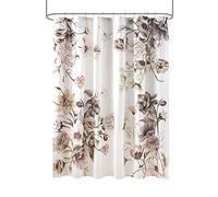 Madison Park Cassandra Cotton Percale Bathroom Shower, Printed Floral Design Modern Shabby Chic Privacy Bath Fabric Curtains, 72"x72", Blush (MP70-6717)