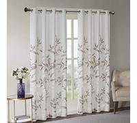 Madison Park Cecily Semi Sheer SINGLE Panel Window Curtain Burnout Botanical Print, Easy To Hang, Fits up to 1.25" Diameter Rod, 50x84, Leaves Mauve