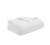 Madison Park Cotton Blanket, White, Full/Queen
