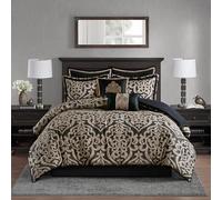 Madison Park Damask Medallion Jacquard Comforter Set, 8PC King Bedding Set