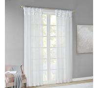 Madison Park DIY Twisted Tab Voile Sheer Curtain, 2-PK 50x95 White