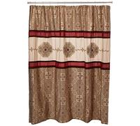 Madison Park Donovan Design Weave Red Shower Curtain, Jacquard Traditional Shower Curtains for Bathroom, 72 X 72, Blush