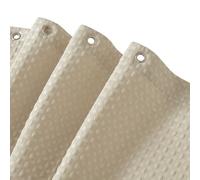 Madison Park - Honeycomb Shower Curtain, Bright Color, Honeycomb Shower Curtain, 3M Scotchgard Moisture Management Treatment, Long Shower Curtains for Bathroom, Long: 183 x 198 Beige