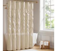 Madison Park Laurel Polyester Shower Curtain Color: Ivory, 72x72