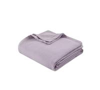 Madison Park Liquid Cotton Blanket Breathable, Softer Ring Spun Weave, Diamond Motif, Luxurious 100% Cotton All Seasons Lightweight Summer Blanket for Bed, Couch, Office, Lilac, King