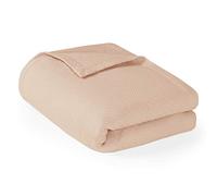 Madison Park Liquid Cotton Luxury Blanket Premium Soft Cozy 100% Ring Spun Cotton For Bed, Couch or Sofa, Full/Queen, Blush